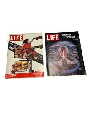 Vintage LIFE Magazine Lot 1955 Food Issue 1965 Ads Coca Cola Campbell Soup Whisk